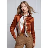 Thumbnail 4 of Holland Cooper Women's Regal Horse Silk Scarf - Sienna