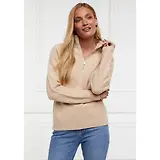 Thumbnail 5 of Holland Cooper Women's Tori Quarter Zip Knit - Camel