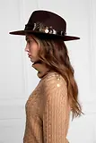 Thumbnail 4 of Holland Cooper Trilby Hat Iridescent Feather Band - Chocolate