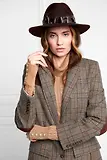 Thumbnail 5 of Holland Cooper Trilby Hat Iridescent Feather Band - Chocolate