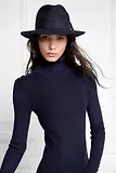 Thumbnail 2 of Holland Cooper Trilby Hat Spot Feather - Ink Navy