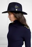 Thumbnail 3 of Holland Cooper Trilby Hat Spot Feather - Ink Navy