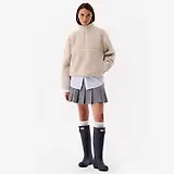 Thumbnail 2 of Hunter Women's Fia Borg Half Zip Fleece Jacket - Moonbeam