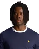 Thumbnail 4 of Lyle & Scott Men's Ringer T-Shirt - Navy/White
