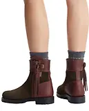 Thumbnail 2 of Penelope Chilvers Women's Inclement Cropped Tassel Boots - Seaweed/Conker