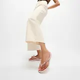 Thumbnail 2 of FitFlop Women's iQUSHION Glitz-Bow Flip Flops - Nude Rose