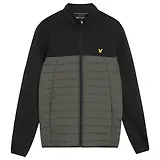 Thumbnail 1 of Lyle & Scott Men's Sports Hybrid Fleece Jacket - Jet Black/ Granite
