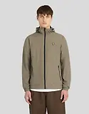 Thumbnail 3 of Lyle & Scott Men's Contrast Zip Through Hooded Jacket - Khaki Ash/Jet Black
