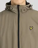Thumbnail 4 of Lyle & Scott Men's Contrast Zip Through Hooded Jacket - Khaki Ash/Jet Black