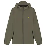 Thumbnail 1 of Lyle & Scott Men's Contrast Zip Through Hooded Jacket - Khaki Ash/Jet Black