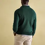 Thumbnail 3 of Joules Men's Hillside Quarter Zip Knit Jumper - Dark Green