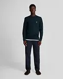 Thumbnail 3 of Lyle & Scott Men's Premium Merino Crew Neck Jumper - Lacquer
