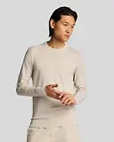 Thumbnail 2 of Lyle & Scott Men's Tonal Superfine Crew Neck Jumper - Cove