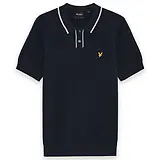 Thumbnail 1 of Lyle & Scott Men's Tipped Pique Knitted Polo Shirt - Dark Navy