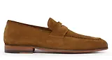 Thumbnail 1 of Oliver Sweeney Men's Keyworth Calf Suede Penny Loafers - Whiskey