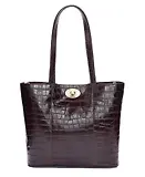 Thumbnail 2 of Barbour Women's Eilein Leather Tote Bag - Black Cherry