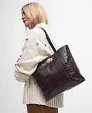 Thumbnail 4 of Barbour Women's Eilein Leather Tote Bag - Black Cherry