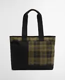 Thumbnail 5 of Barbour Women's Mya Patchwork Tote Bag - Black/Olive Check