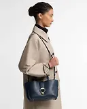 Thumbnail 2 of Barbour Women's Alder Mini Leather Tote Bag - Navy