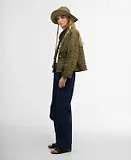 Thumbnail 3 of Barbour Women's Tartan Cropped Beadnell Casual Jacket - Dusky Green Tartan/Highland