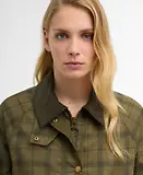 Thumbnail 5 of Barbour Women's Tartan Cropped Beadnell Casual Jacket - Dusky Green Tartan/Highland