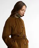 Thumbnail 4 of Barbour Women's Antonella Cord Trench Coat - Tan / Birchwood Dress