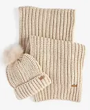 Thumbnail 2 of Barbour Women's Saltburn Beanie & Scarf Gift Set - Pearl