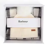 Thumbnail 1 of Barbour Women's Dover Pom Beanie & Hailes Scarf Gift Set - Monochrome Tartan