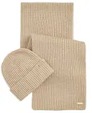 Thumbnail 1 of Barbour International Women's Estoril Beanie & Scarf Gift Set - Stone