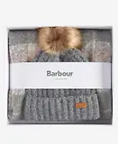 Thumbnail 2 of Barbour Women's Saltburn Beanie & Tartan Scarf Gift Set - Grey Rose