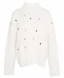 Thumbnail 1 of Barbour Women's Fleur Cable-Knit Wool Jumper - Ecru