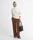 Thumbnail 6 of Barbour Women's Fleur Cable-Knit Wool Jumper - Ecru