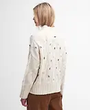 Thumbnail 3 of Barbour Women's Fleur Cable-Knit Wool Jumper - Ecru