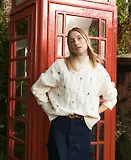 Thumbnail 9 of Barbour Women's Fleur Cable-Knit Wool Jumper - Ecru