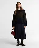 Thumbnail 3 of Barbour Women's Shae V-Neck Tartan Wool Jumper - Shadow Classic Tartan