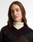 Thumbnail 5 of Barbour Women's Shae V-Neck Tartan Wool Jumper - Shadow Classic Tartan