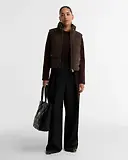 Thumbnail 3 of Barbour International Women's Balaton Faux-Velvet Quilted Sweatshirt - Truffle