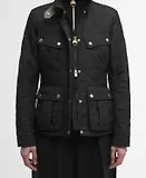Thumbnail 7 of Barbour International Women's Halsey Quilted Jacket - Black/Dusky Khaki