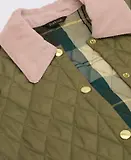 Thumbnail 7 of Barbour Women's Icons Cropped Liddesdale Quilted Jacket - Bleached Olive/Ancient/Gardenia