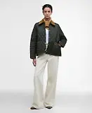 Thumbnail 3 of Barbour Women's Icons Cropped Liddesdale Quilted Jacket - Sage/Ancient