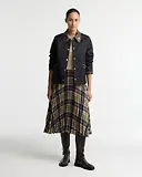 Thumbnail 3 of Barbour Women's Icons Tartan Collar Cropped Liddesdale Quilted Jacket - Black / Classic