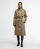 Thumbnail 2 of Barbour Women's Aoife Showerproof Trench Coat - Military Brown/Hessian Tartan