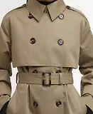 Thumbnail 7 of Barbour Women's Aoife Showerproof Trench Coat - Military Brown/Hessian Tartan