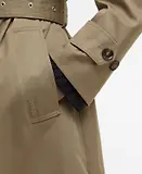 Thumbnail 8 of Barbour Women's Aoife Showerproof Trench Coat - Military Brown/Hessian Tartan