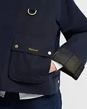 Thumbnail 3 of Barbour Women's Terrington Showerproof Jacket - Dark Navy / Shadow Classic tartan lining.