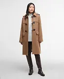 Thumbnail 2 of Barbour Women's Melody Wool Duffle Coat - Camel/Hessian Tartan