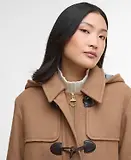Thumbnail 5 of Barbour Women's Melody Wool Duffle Coat - Camel/Hessian Tartan