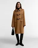 Thumbnail 2 of Barbour Women's Melody Wool Duffle Coat - Beige / Birchwood Dress