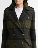Thumbnail 6 of Barbour Women's Cottesmore Checked Wool Coat - Shadow Classic Tartan