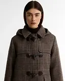 Thumbnail 5 of Barbour Women's Melody Check Duffle Coat - Prince Of Wales / Ganache
